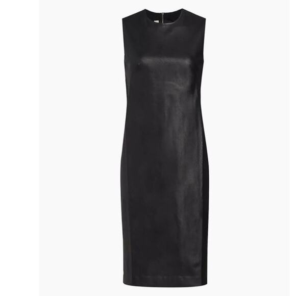 NWT SPANX FAUX LEATHER Black dress size Medium